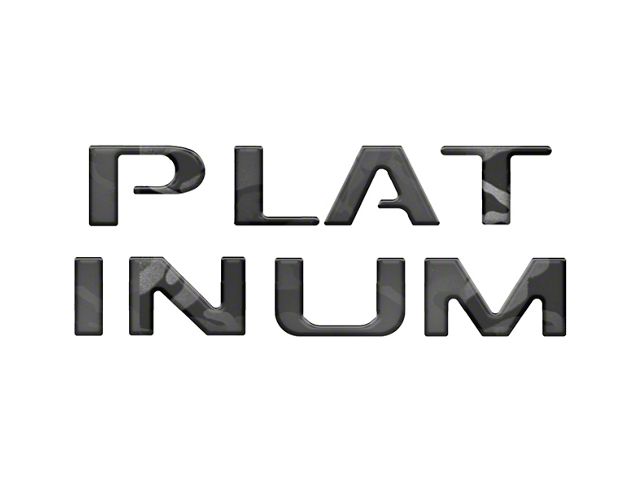 Tailgate Letter Inserts; Reflective Black Shadow (23-24 F-250 Super Duty Platinum)