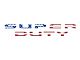 Tailgate Letter Overlays; American Flag (23-24 F-250 Super Duty King Ranch, Platinum)
