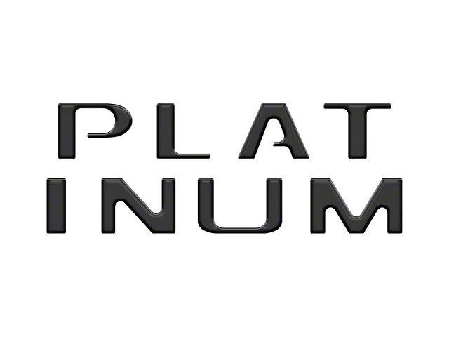 Tailgate Letter Overlays; Matte Black (20-22 F-250 Super Duty Platinum)