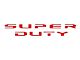 Tailgate Letter Overlays; Race Red (20-22 F-250 Super Duty Limited, Platinum)