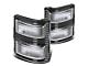 Towing Mirror Amber LED Turn Signal Lights; Black (11-16 F-250 Super Duty)