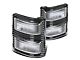 Towing Mirror White LED Turn Signal Lights; Black (11-16 F-250 Super Duty)