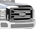 Upper Grille Overlay; Chrome (11-16 F-250 Super Duty King Ranch, Lariat, XL, XLT)