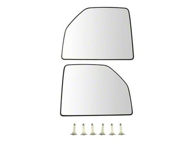 Upper Towing Mirror Glass; Driver and Passenger Side (2017 F-250 Super Duty)