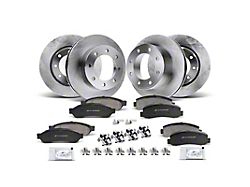 Vented 8-Lug Brake Rotor and Pad Kit; Front and Rear (11-12 4WD F-250 Super Duty)