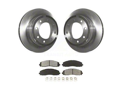 Vented 8-Lug Brake Rotor and Semi-Metallic Pad Kit; Front (13-22 F-250 Super Duty)