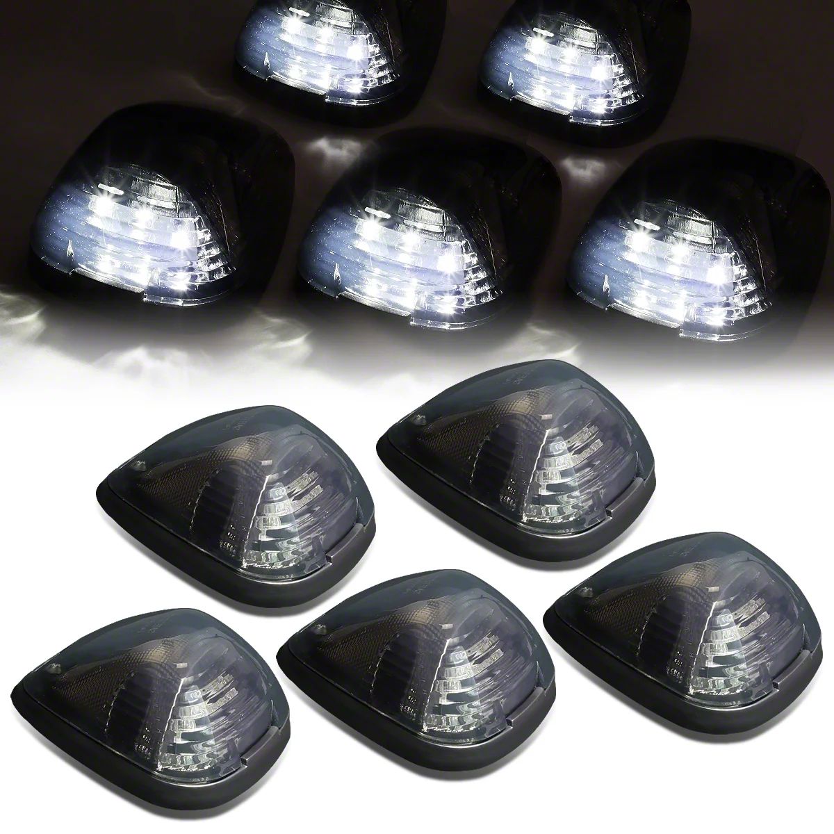 F-250 Super Duty White LED Cab Lights; Smoked (11-16 F-250 Super Duty ...