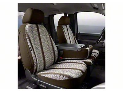 Wrangler Series Front Seat Covers; Brown (17-24 F-250 Super Duty w/ Bench Seat)