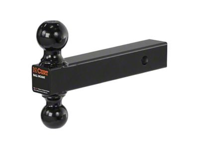 2-Inch Receiver Hitch Multi-Ball Mount with 2 and 2-5/16-Inch Black Balls (Universal; Some Adaptation May Be Required)