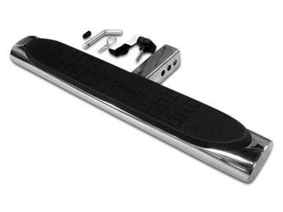 28-Inch Oval Hitch Step; Stainless Steel (Universal; Some Adaptation May Be Required)