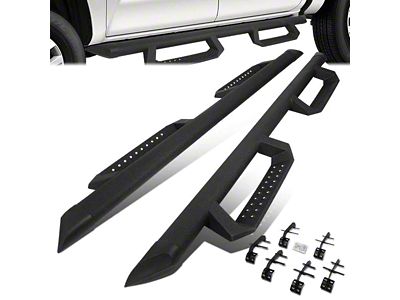 3-Inch Nerf Drop Side Step Bars; Black (17-24 F-350 Super Duty SuperCrew)