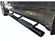 4-Inch Straight Oval Side Step Bars; Semi-Gloss Black (17-24 F-350 Super Duty SuperCrew)