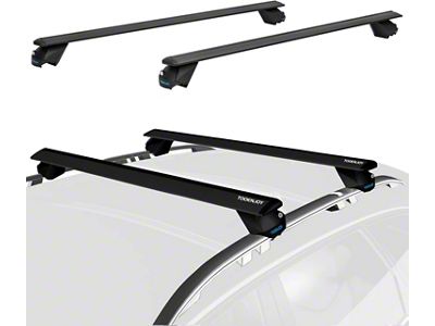 47-Inch Pro Universal Adjustable Roof Rack Cross Bars with Keyed Locks; Black (Universal; Some Adaptation May Be Required)