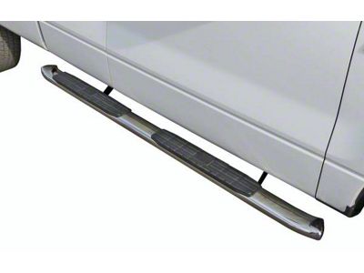 4X Series 4-Inch Oval Side Step Bars; Stainless Steel (11-16 F-350 Super Duty SuperCab)