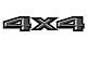 4x4 Decal; Black/Gray (17-22 F-350 Super Duty)