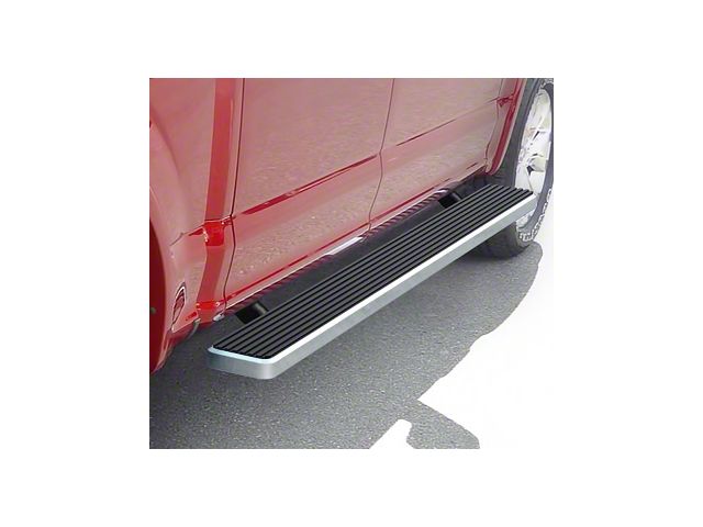 5-Inch iStep Running Boards; Hairline Silver (17-24 F-350 Super Duty SuperCrew)