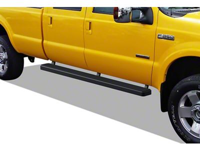 5-Inch iStep SS Running Boards; Black (11-16 F-350 Super Duty SuperCrew)