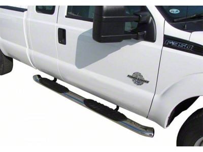 5-Inch Premium Oval Side Step Bars; Stainless Steel (11-16 F-350 Super Duty SuperCab)