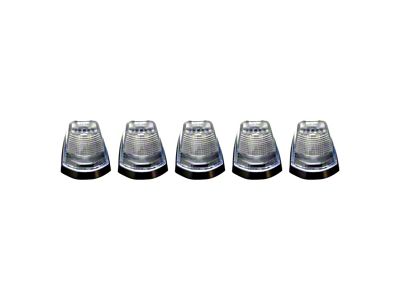 5-Piece Amber LED Roof Cab Lights; Clear Lens (17-24 F-350 Super Duty)