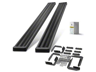 7-Inch Aluminum Running Boards; Textured Black (99-16 F-350 Super Duty SuperCab)