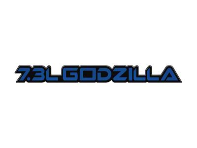 7.3L Godzilla Badge; Atlas Blue (20-24 7.3L F-350 Super Duty)