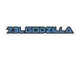 7.3L Godzilla Badge; Azure Gray (20-24 7.3L F-350 Super Duty)