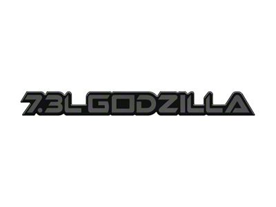 7.3L Godzilla Badge; Carbonized Gray (20-24 7.3L F-350 Super Duty)
