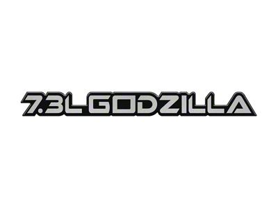 7.3L Godzilla Badge; Iconic Silver (20-24 7.3L F-350 Super Duty)