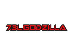 7.3L Godzilla Badge; Race Red (20-24 7.3L F-350 Super Duty)