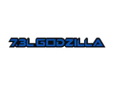 7.3L Godzilla Badge; Velocity Blue (20-24 7.3L F-350 Super Duty)