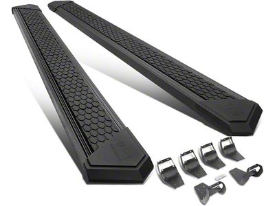 8-Inch Flat Step Bar Running Boards; Black (17-24 F-350 Super Duty SuperCrew)
