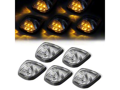 Amber LED Cab Lights; Chrome (11-16 F-350 Super Duty)
