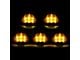 Amber LED Cab Lights; Smoked (11-16 F-350 Super Duty)