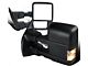 Manual Towing Mirrors with Smoked Turn Signals; Black (11-16 F-350 Super Duty)