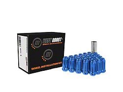 Blue Acorn Lug Nuts; M14x2.0; Set of 32 (99-02 F-350 Super Duty)