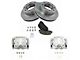 Ceramic 8-Lug Brake Rotor, Pad and Caliper Kit; Front (11-12 4WD F-350 Super Duty SRW)