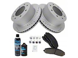 Ceramic Performance 8-Lug Brake Rotor, Pad, Brake Fluid and Cleaner Kit; Front (13-19 4WD F-350 Super Duty)