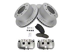 Ceramic Performance 8-Lug Brake Rotor, Pad, and Caliper Kit; Front (13-19 4WD F-350 Super Duty)