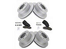 Ceramic Performance Brake Rotor and Pad Kit; Front and Rear (13-19 4WD F-350 Super Duty SRW)