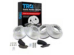 Ceramic Performance 8-Lug Brake Rotor and Pad Kit; Front and Rear (11-12 4WD F-350 Super Duty SRW)