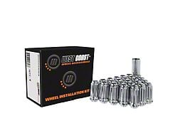 Chrome Acorn Lug Nuts; M14x2.0; Set of 32 (99-02 F-350 Super Duty)