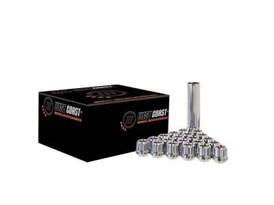 Chrome Open Acorn Spline Lug Nuts; M14x1.5; Set of 32 (11-24 F-350 Super Duty)