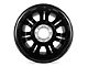 Double 7-Spoke Replica Aluminum Black 8-Lug Wheel; 20x8; 40mm Offset (17-22 F-350 Super Duty SRW)