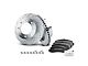 Drilled and Slotted 8-Lug Brake Rotor and Pad Kit; Front (11-12 4WD F-350 Super Duty SRW)