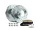 Drilled and Slotted 8-Lug Brake Rotor and Pad Kit; Front (13-22 4WD F-350 Super Duty SRW)