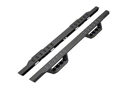 Drop Style Door to Door Nerf Side Step Bars; Black (11-16 F-350 Super Duty SuperCab)