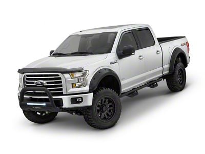 Elite Series Rivet Style Fender Flares; Front and Rear; Smooth Black (08-10 F-350 Super Duty SRW)