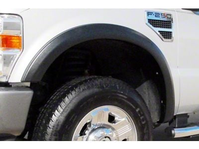 Elite Series Sport Style Fender Flares; Front; Textured Black (08-10 F-350 Super Duty SRW)