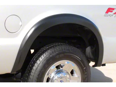 Elite Series Sport Style Fender Flares; Front and Rear; Smooth Black (08-10 F-350 Super Duty SRW)