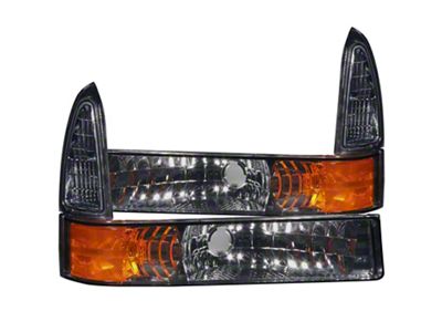 Euro Parking/Turn Signal Lights; Smoked (99-04 F-350 Super Duty)